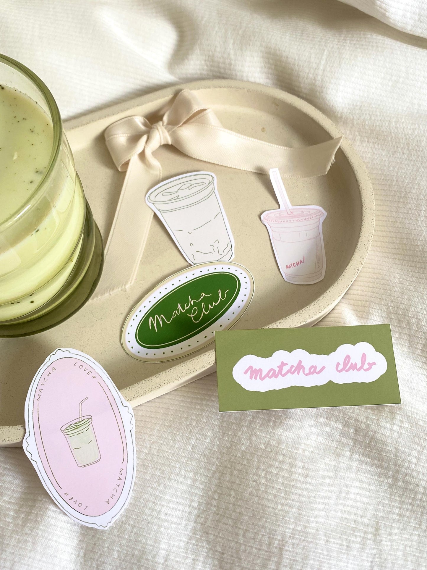 Pack 5 stickers - Matcha lover club