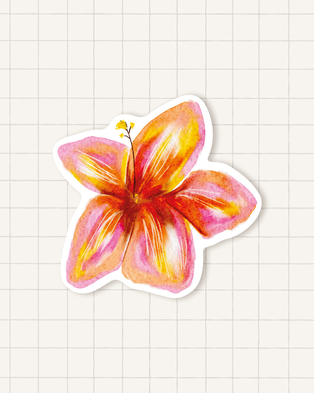 Sticker - pink flower