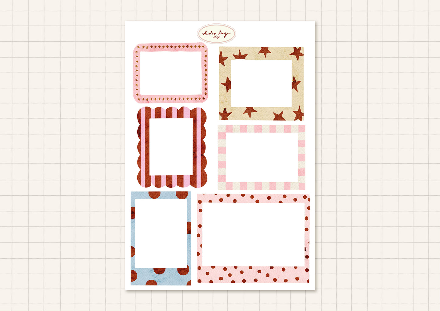 Planche de Stickers Polaroid Frames
