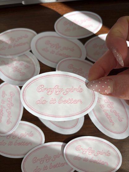 Sticker - crafty girls do it better