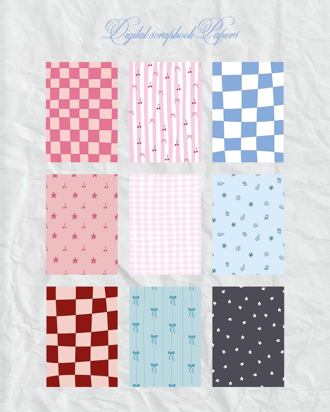 Scrapbook papier Digital pour journaling à imprimer en pdf