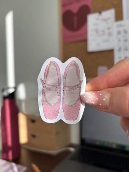Sticker - ballerinas rose