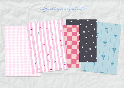 Scrapbook papier Digital pour journaling à imprimer en pdf