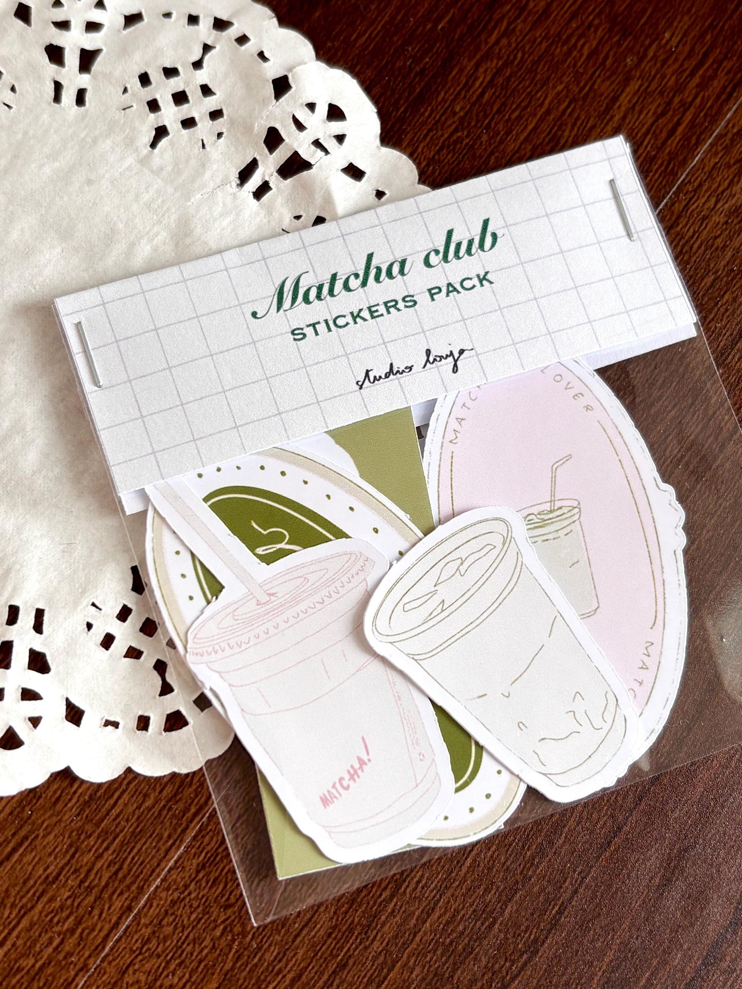 Pack 5 stickers - Matcha lover club