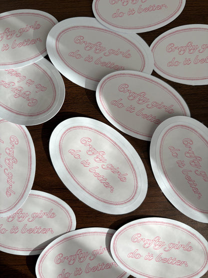 Sticker - crafty girls do it better