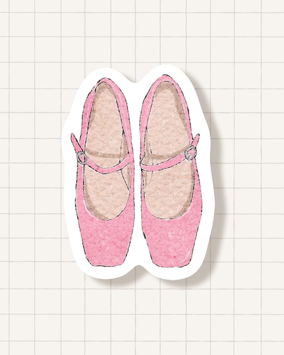 Sticker - ballerinas rose