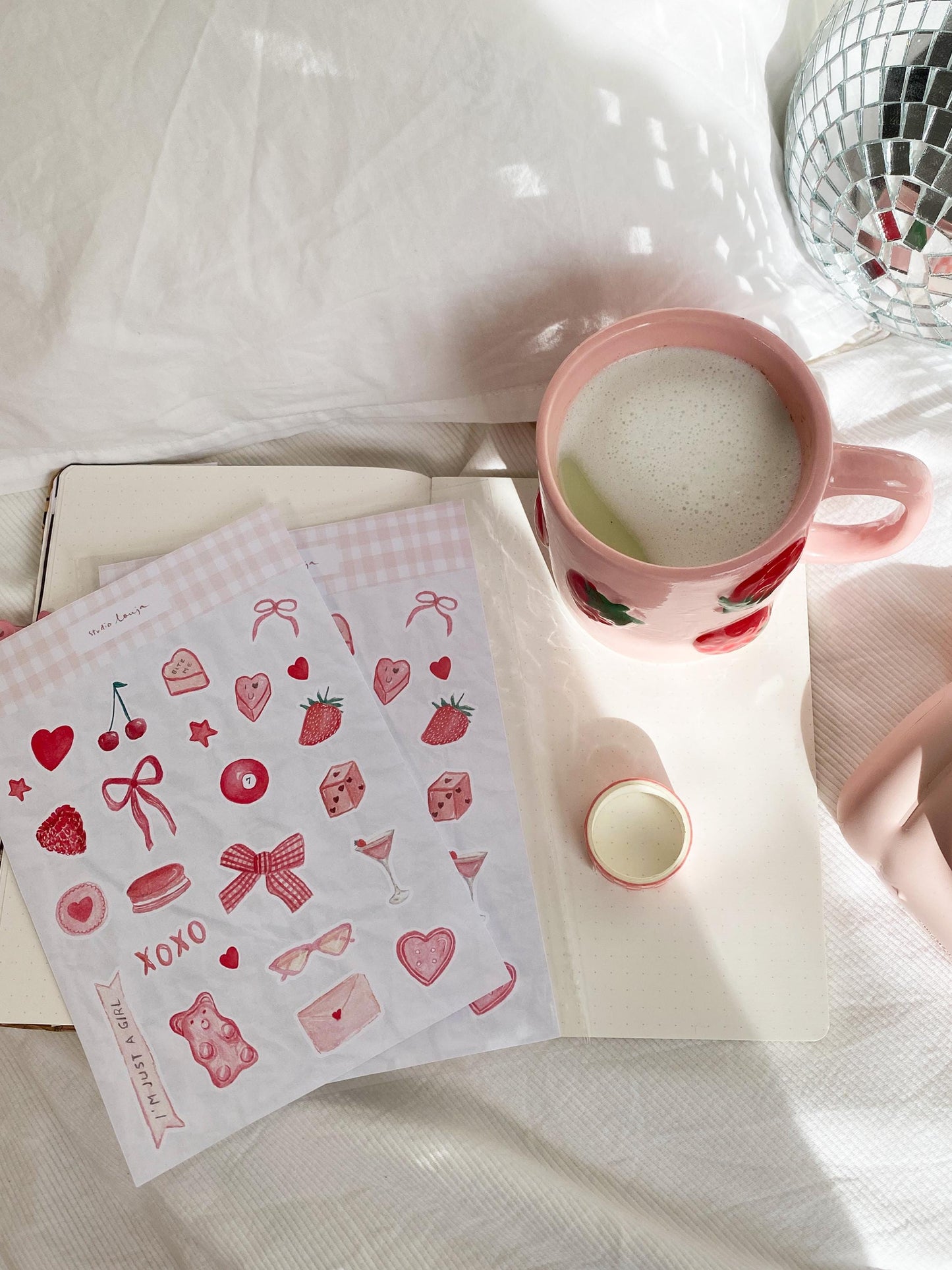 Planche de Stickers Girly Aesthetic