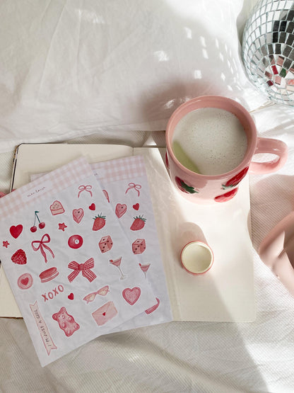 Planche de Stickers Girly Aesthetic