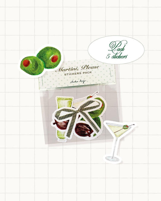 Pack 5 stickers - Martini, please