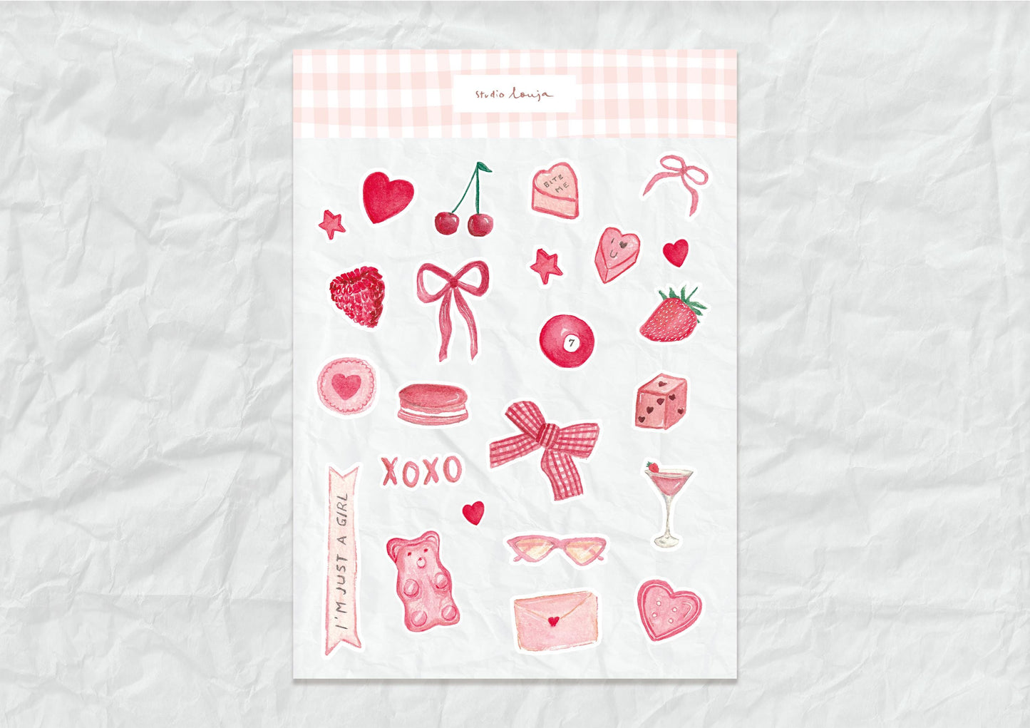 Planche de Stickers Girly Aesthetic