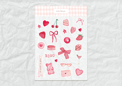 Planche de Stickers Girly Aesthetic
