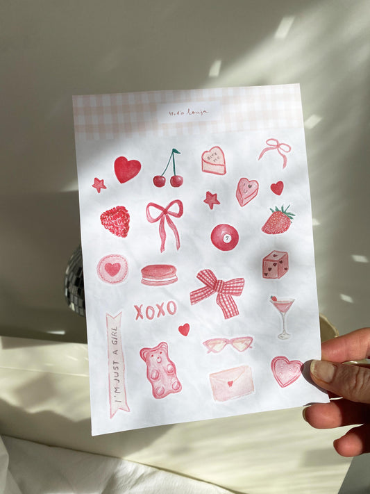 Planche de Stickers Girly Aesthetic