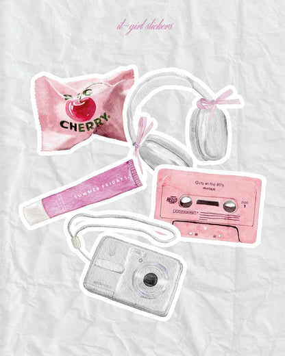 Pack 5 stickers - it girl