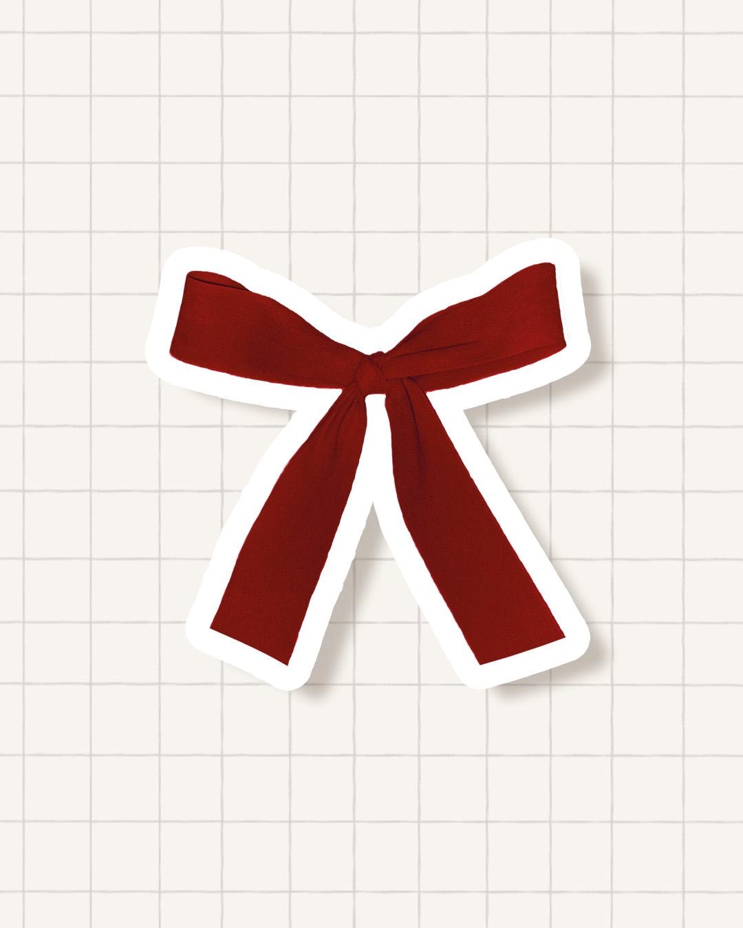Sticker - noeud rouge