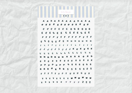 Planche lettres bead letters