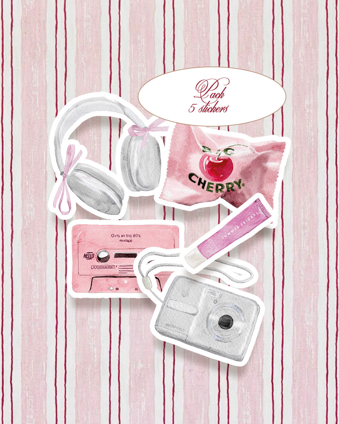 Pack stickers clean girl