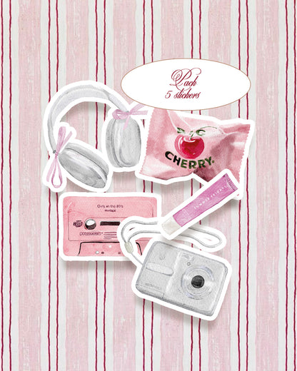 Pack stickers clean girl