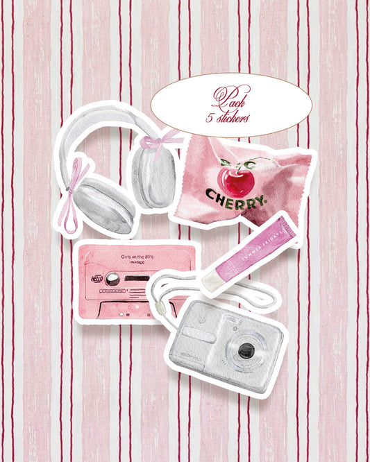 Pack stickers clean girl