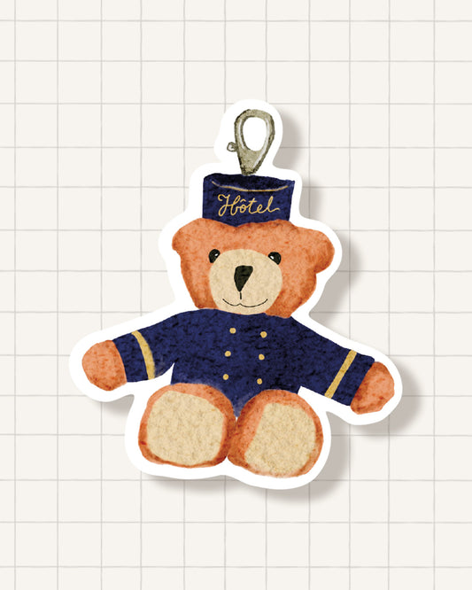 Sticker - porte clef ourson