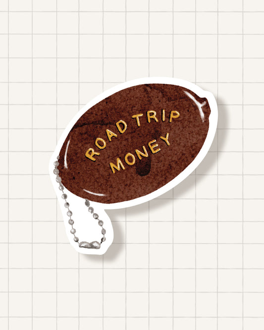 Sticker - road trip money