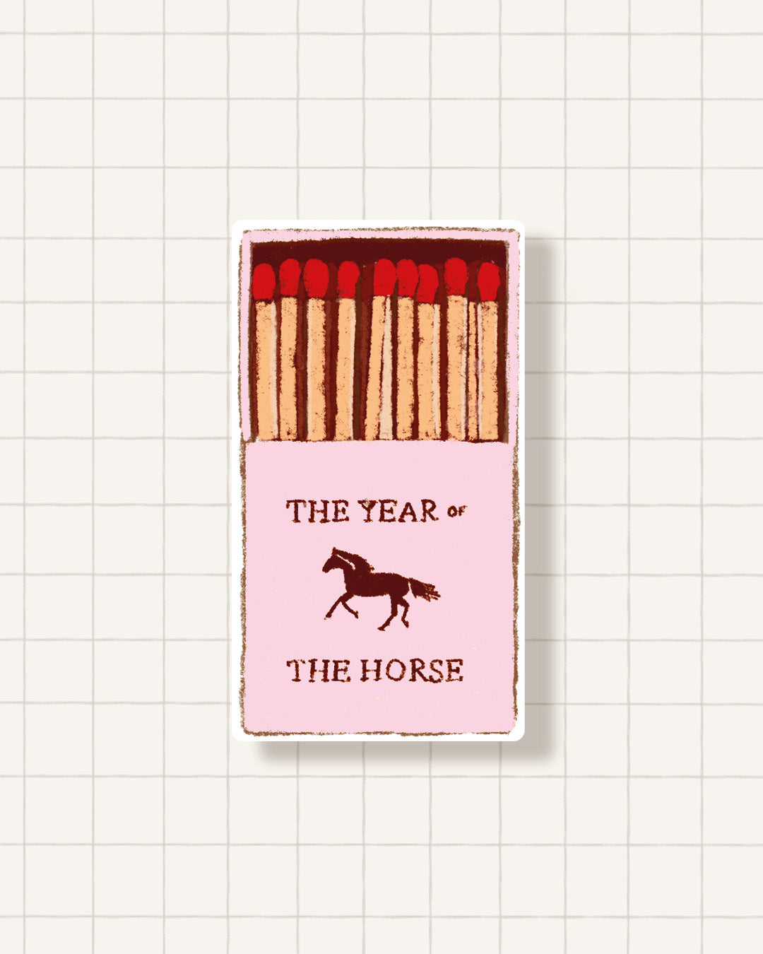 Sticker - horse matches box