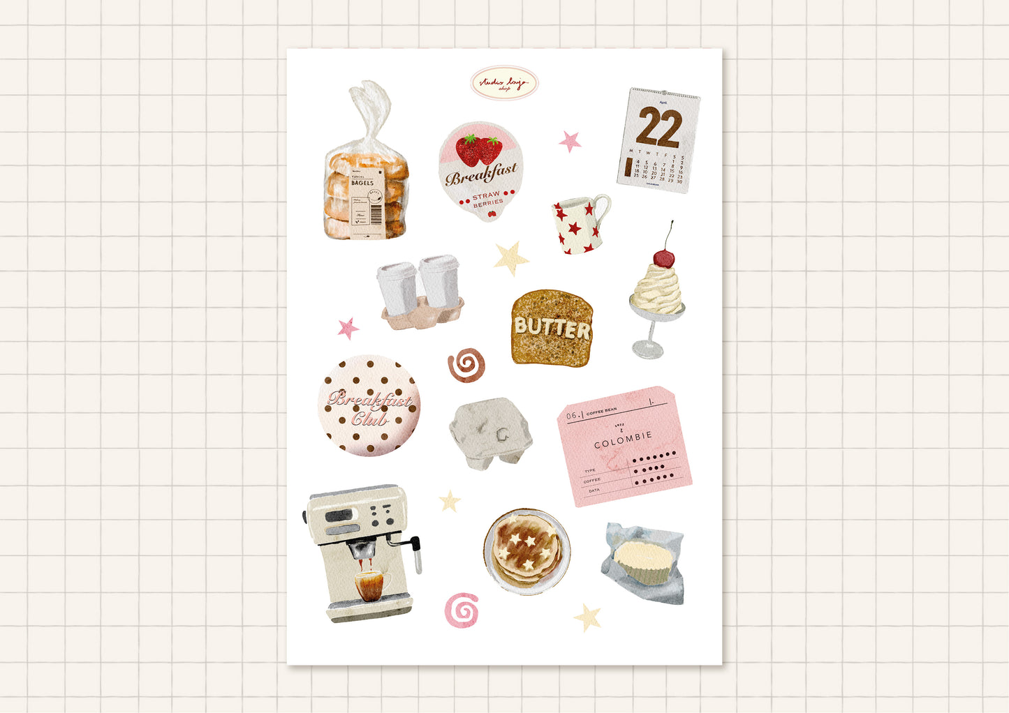 Planche de Stickers Breakfast Club