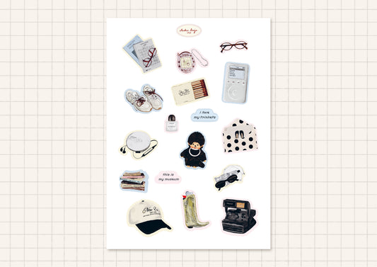 Planche de Stickers My trinkets