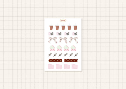 Planche de stickers A6 - journal essentials