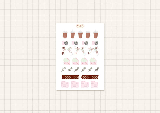 Planche de stickers A6 - journal essentials